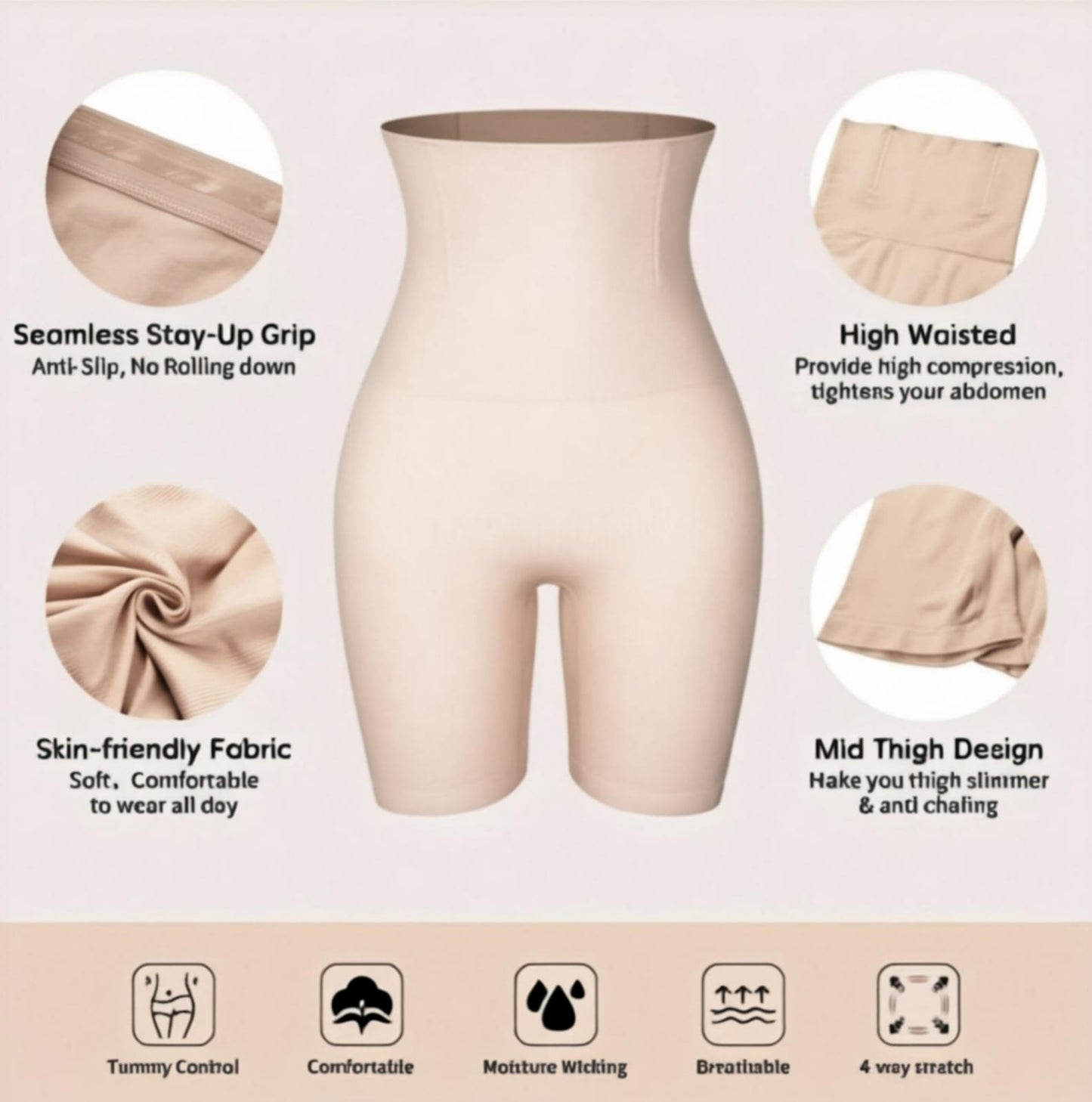 Seamless high Waist Body Shaper