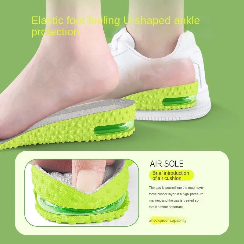 Height Increase Insoles - Breathable Mesh Shock Absorption Shoe Pads with Air Cushion